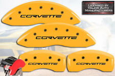 2005-2013 Chevy Corvette C6 Z51 Front Rear Yellow Mgp Brake Disc Caliper Cover