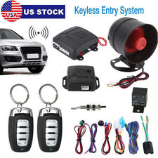 Keyless Entry Car Alarm Security System With 2 Key Fob Remote Control Siren