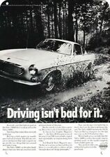 1968 Volvo 1800s Sports Car Replica Metal Sign - Driving Isnt Bad For It