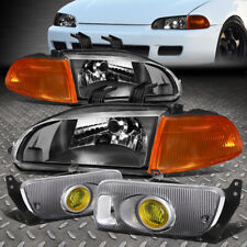 For 92-95 Honda Civic Amber Corner Turn Signal Headlightbumper Driving Fog Lamp