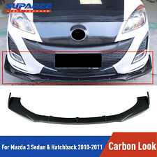 Carbon Look For Mazda 3 Sedan Hatchback 2010-2011 Front Bumper Lip Spoiler