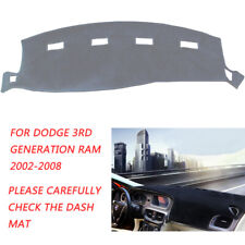 Dash Cover Mat Dashboard Cover For 02-08 Dodge Ram 1500 2500 3500 Dark Grey Gray