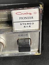 Hard To Find 3104a Craig Pioneer Car Stereo Under Dash 8 Track Tape Player 4501