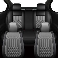 For Toyota Tacoma 2007-2023 Crew Cab Pu Leather Car 5-seat Cover Frontrear Gray