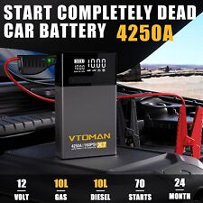 Vtoman Car Jump Starter With Air Compressor Power Bank Battery Charger Booster