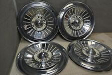 Hubcaps Oem Ford 14 Set Of 4 Wheel Covers 1957 Fairlane 1955-59 Victoria Tbird