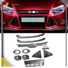 For 2012 2013 2014 Ford Focus Front Bumper Grill Cover Assembly Fog Lights