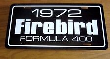 1972 Pontiac Firebird Formula 400 Aluminum License Plate Tag 72 Muscle Car
