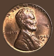 1946-d Lincoln Wheat Cent Penny Coin 5957n