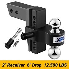 Xpe Trailer Hitch Fits 2 Inch Receiver 6 Inch Adjustable Drop Hitch 12500 Lbs
