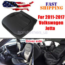 For 2011-2017 Vw Jetta Front Left Driver Side Bottom Leather Seat Cover Black