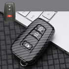 Carbon Fiber Car Key Fob Case Cover Holder For Toyota Rav4 Camry Avalon Corolla