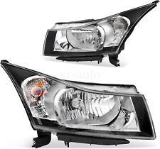 Pair Headlights Headlamps Halogen Driver Passenger For 2011-2015 Chevy Cruze