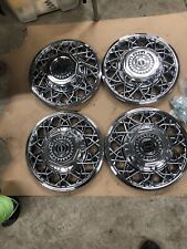 13 Wire Wheel Hubcaps. Metal. Great Shine. Aftermarket