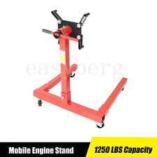 Engine Stand 1250 Lbs Motor Hoist Dolly 360 Degree Adjustable Mounting Head