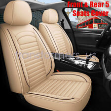 Pu Front Rear Leather Seat Covers Full Set 5-sits Cushion Protector For Toyota