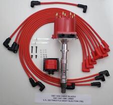 87-94 Chevy Blazer Gmc Jimmy 5.7l 350 Tbi Distributor Coil Spark Plug Wires