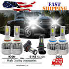 For Chevy Silverado 1500 2500 Hd 2003-2005 2006 Led Headlightsfog Lights Bulbs