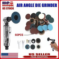 90 Degree Air Angle Die Grinder -14 Pneumatic Carving Tool Kit W60x 2discs