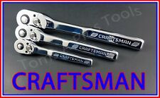 Craftsman Tools 3pc 14 38 12 Full Polish 72 Tooth Ratchet Socket Wrench Set