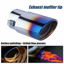 Burnt Blue Muffler Exhaust Tip Pipe Stainless Steel Chrome Fit 1.75 - 2.5 Inch
