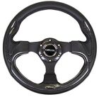 Nrg Pilota Style Steering Wheel 320mm Sport Leather Carbon Fiber Inserts Pilot