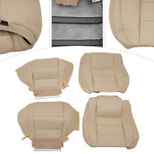 For 2008-2012 Honda Accord Driver Passenger Bottom Top Leather Seat Cover Tan