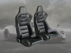 1 Pair Reclinable Racing Seats Pu Leather Seats W2 Sliders Sport Bucket Seats