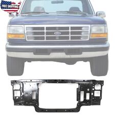New Front Radiator Support Assembly Black Steel For 1992-97 Ford F-350 Fo1225122