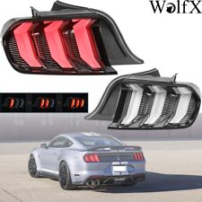 For 2015-2023 Ford Mustang Clear Led Sequential Signal Tail Lights Euro Style