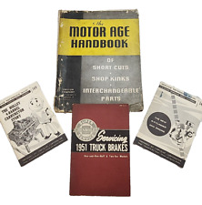1946 Motor Age Handbook 1951 Chevrolet Truck Brake Chrysler Carb Engine Lot Of 4