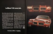1972 Pontiac Lemans Coupe Photo Endura Styling Option 2-page Vintage Print Ad