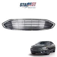Front Upper Grille For 2017 2018 Ford Fusion Chrome Grill Bumper Hs7z-8200-aa
