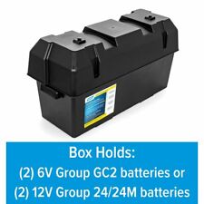 Double Battery Box Camco For Qty.2 6v Or 12v Batteries Group Gc2 Or 24 24m