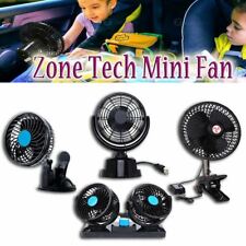 Zone Tech 12v Oscillating Speed Ventilation Air Car Truck Fan Clip Suction Usb
