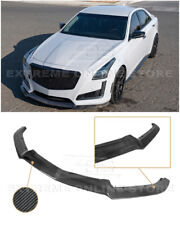For 14-19 Cadillac Cts V-style Carbon Fiber Front Bumper Lip Splitter Spoiler