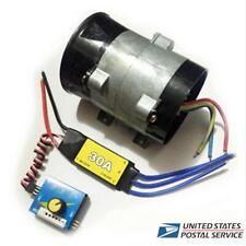 12v Car Electric Turbo Supercharger Air Intake Fan Boost W 30a Esc Us Stock