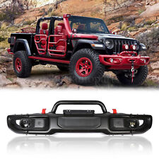 Steel Front Bumper Kit 10th Anniversary Style Fit For Jeep Wrangler Jl Gladiator