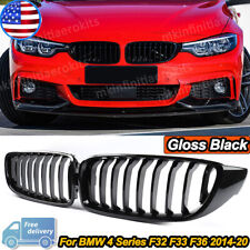 Gloss Black Front Kidney Grille For Bmw 4 Series F32 F33 F36 F80 Single Slat
