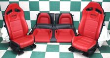 -bags 23 Mustang Coupe Recaro Red Leather Manual Buckets Backseat Seats Set