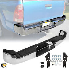 New Steel - Complete Chrome Rear Bumper Assembly For 2005-2015 Tacoma 05-15 Sr5