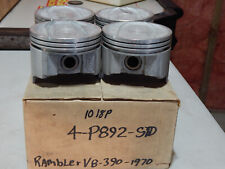 Badger Pistons P892 Std 1970 Amcjeep Rambler 390 C.i. V8 Recessed Head Set Of 4