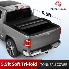 5.5ft Bed Soft 3-fold Tonneau Cover For 2004-2015 Nissan Titan Truck Waterproof