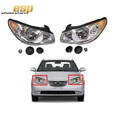 Pair Of Front Leftright Headlights For 07-10 Hyundai Elantra 1592045 1592046