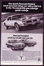 1970s Vintage Pontiac Formula Firebird Sunbird Astre Car Photo Print Ad