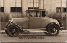 Vintage 1920s Ford Model A Advertising Rppc Photo Postcard The New Ford Coupe