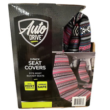 Auto Drive Nib 2 Pack Seat Covers Pink Tribal Aztec Fits Most Bucket Seat New