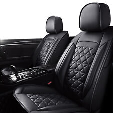 Universal Leather 2 Front Bucket Seat Cover Full Protector For Suv Sedan Truck