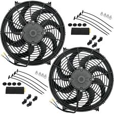 Dual 14-15 Inch 180w Reversible Electric Engine Radiator Cooling Fans Car Truck