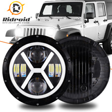 Dot Approved 7 Inch Round Led Headlight With Halo For Jeep Wrangler Jk Tj Cj Lj